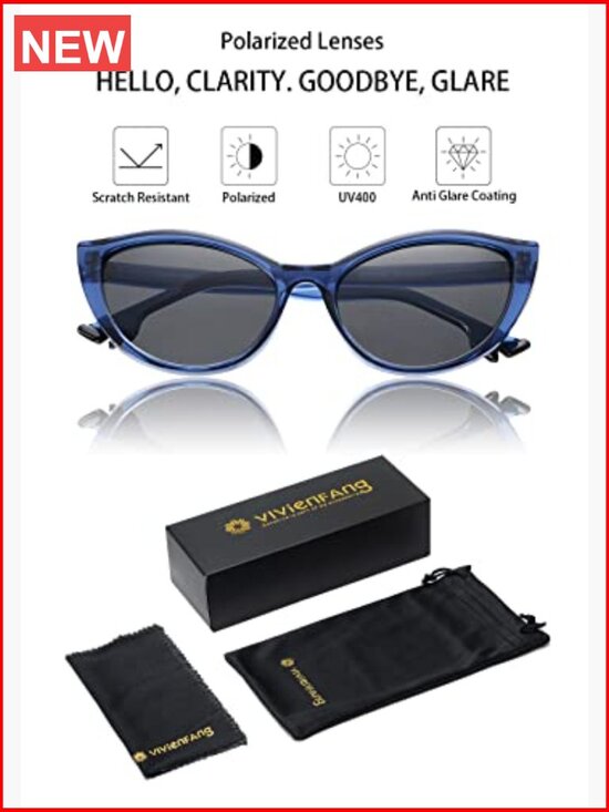 Polarized Cat Eye Sunglasses UV Protection Retro Narrow Small Shades main image 7